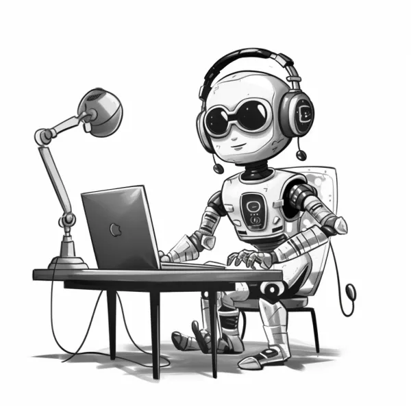 A podcasting robot
